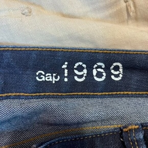 Gap 1969 Real Straight Dark Wash Jeans 29L - Picture 4 of 7